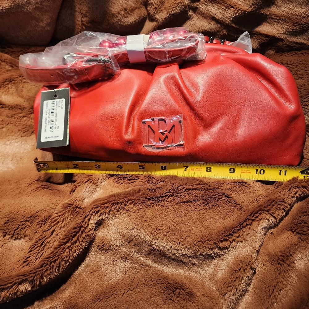 Badgley Mischka Red Clutch Bag